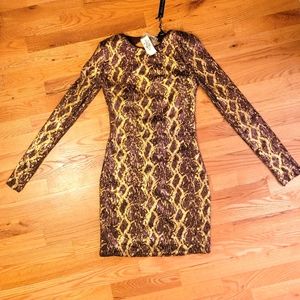 Sequin gold snake skin dress